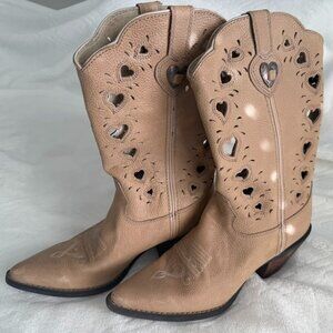Durango Women's Crush Heart Boot cowboy boots 7.5 -Light Taupe